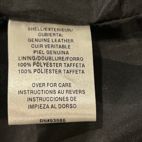 Petite Sophisticate Jacket Coat Women M 100% Leather Black Old Money Staple - Picture 4 of 8